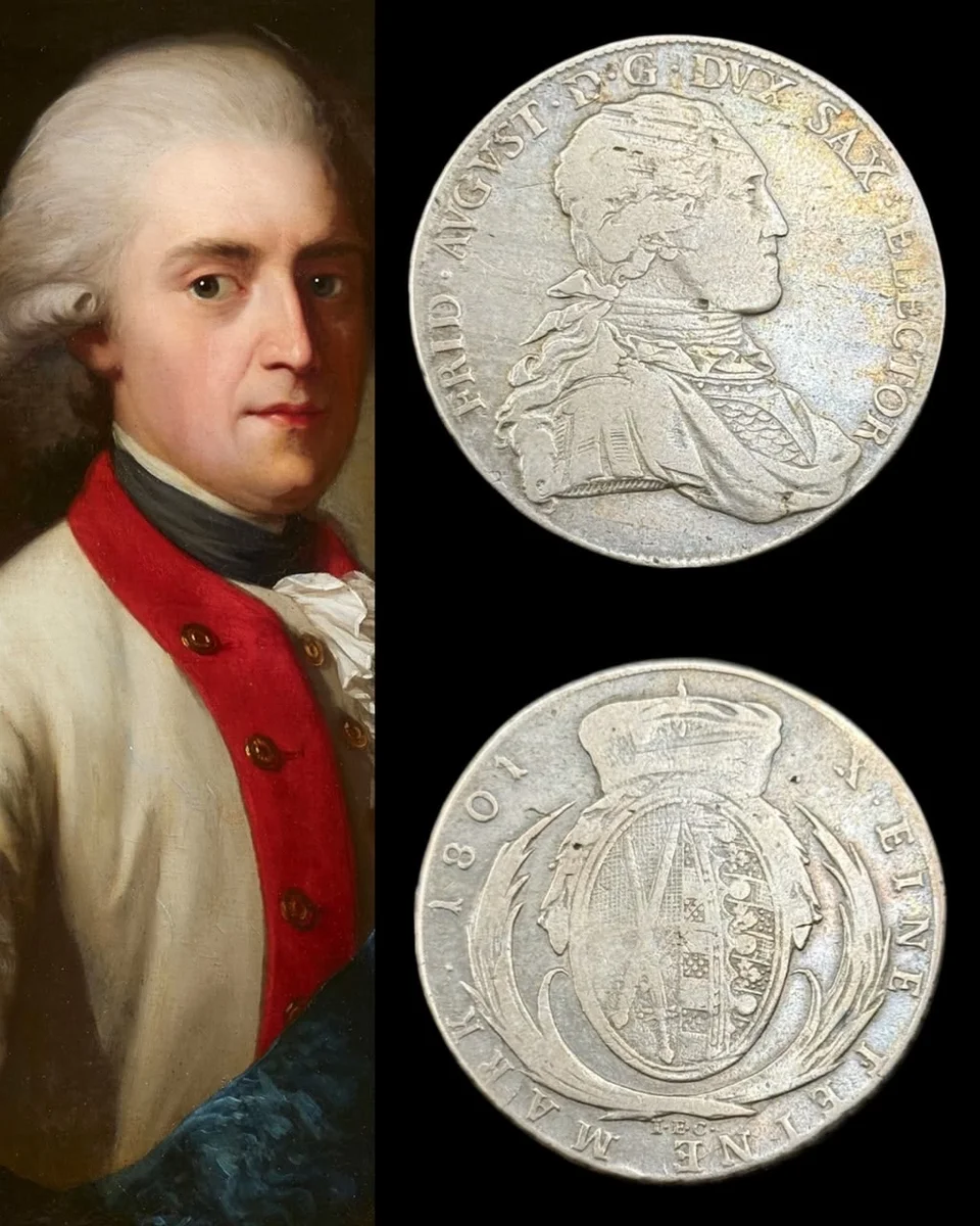 Electorate of Saxony 1801 Frederick Augustus III Ultra Rare