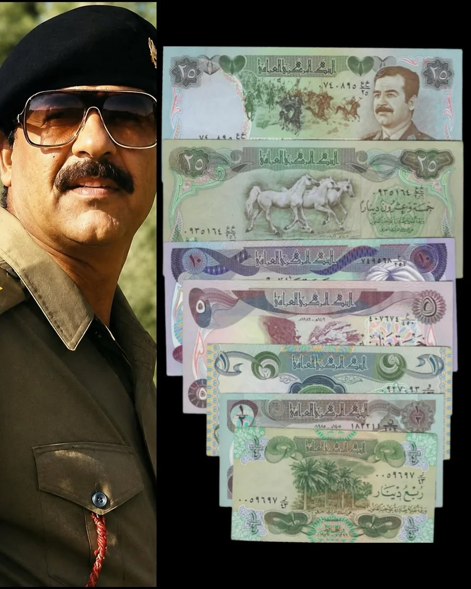 Iraqi banknotes Set 1980 Swiss Issue President Saddam
