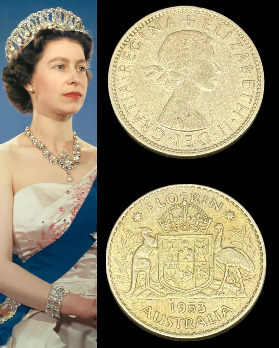 Australian Florin Silver Coin Queen Elizabeth II