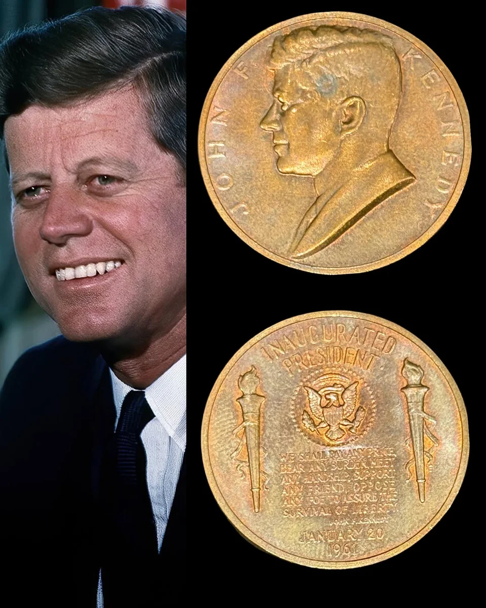 American Commemorative Bronze Coin 1961 John F. Kennedy