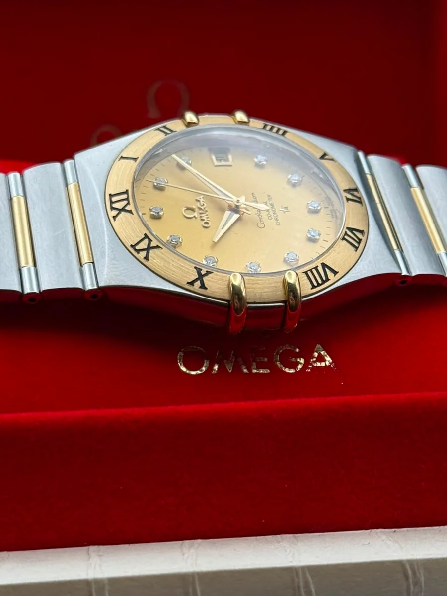 OMEGA Constellation Manhattan 33MM Gold Steel Diamonds - Image 3