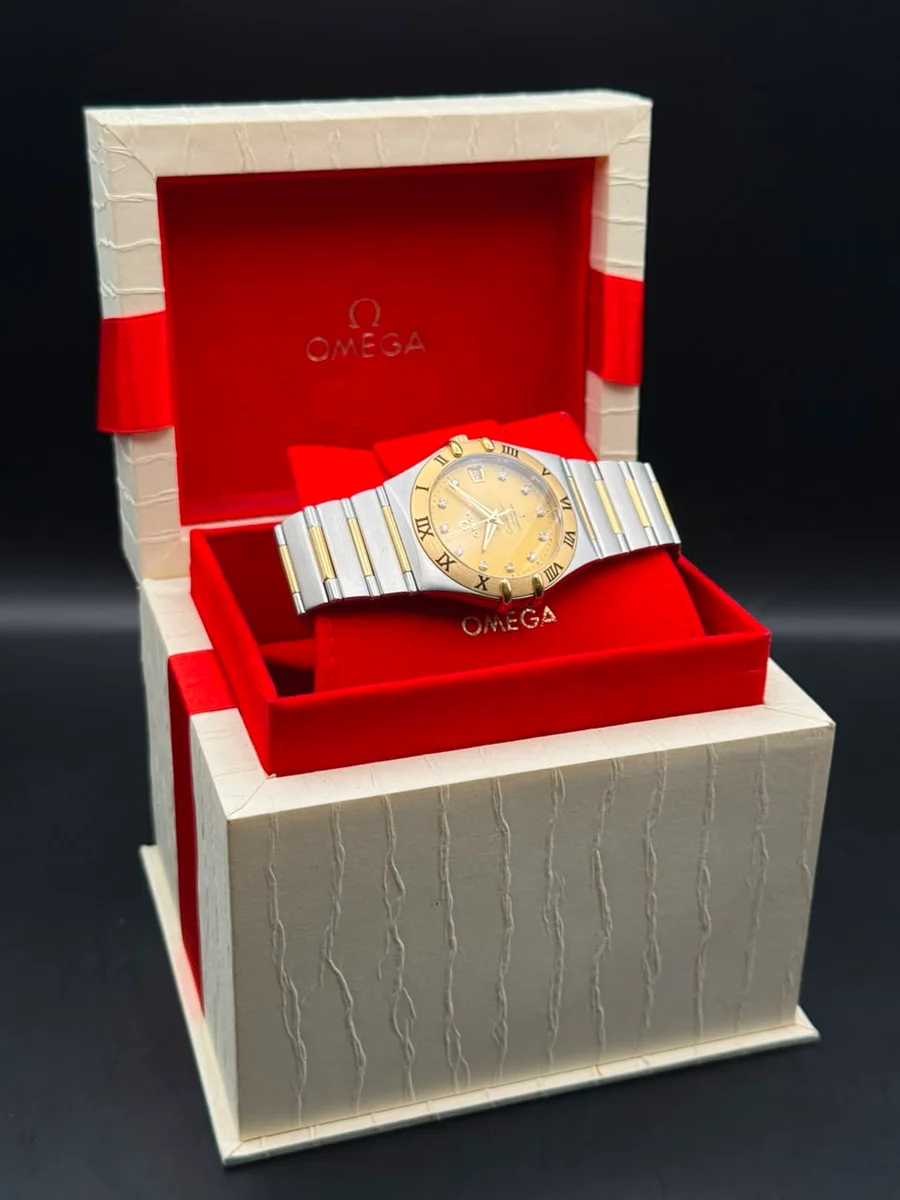 OMEGA Constellation Manhattan 33MM Gold Steel Diamonds - Image 7