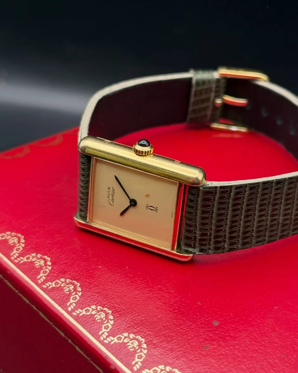 Cartier Tank Silver (Vermeil) 925 Silver Ivory Dial - Image 4