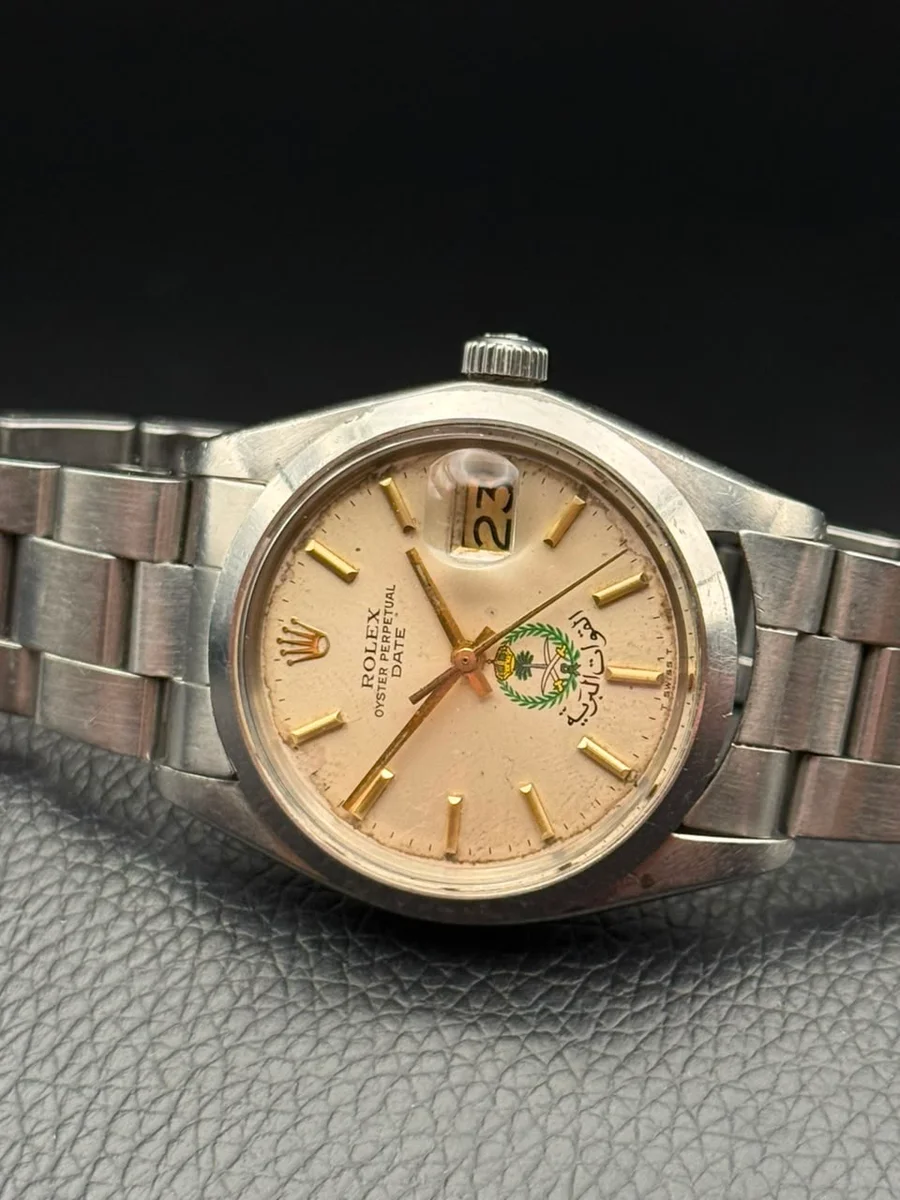 Rolex 1500 Date First Edition Saudi Arabia 1970 Landing Forces RARE - Image 3