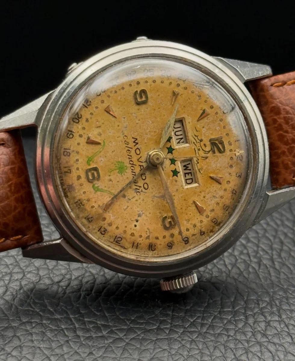 Rare Movado Calendomatic Special Edition King Abdulaziz Al Saud - Image 3