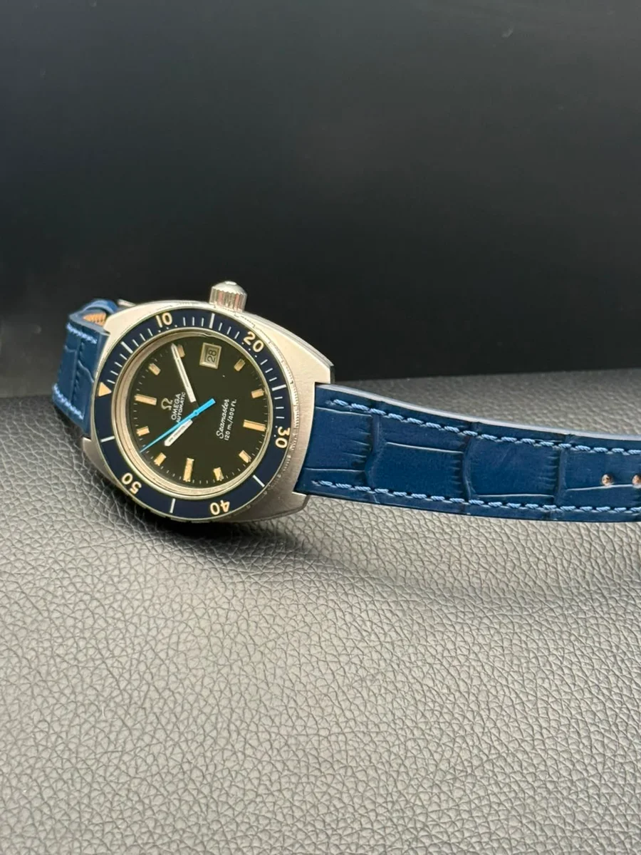 Omega Seamaster Automatic Ocean Dark Blue Navy Leather - Image 4