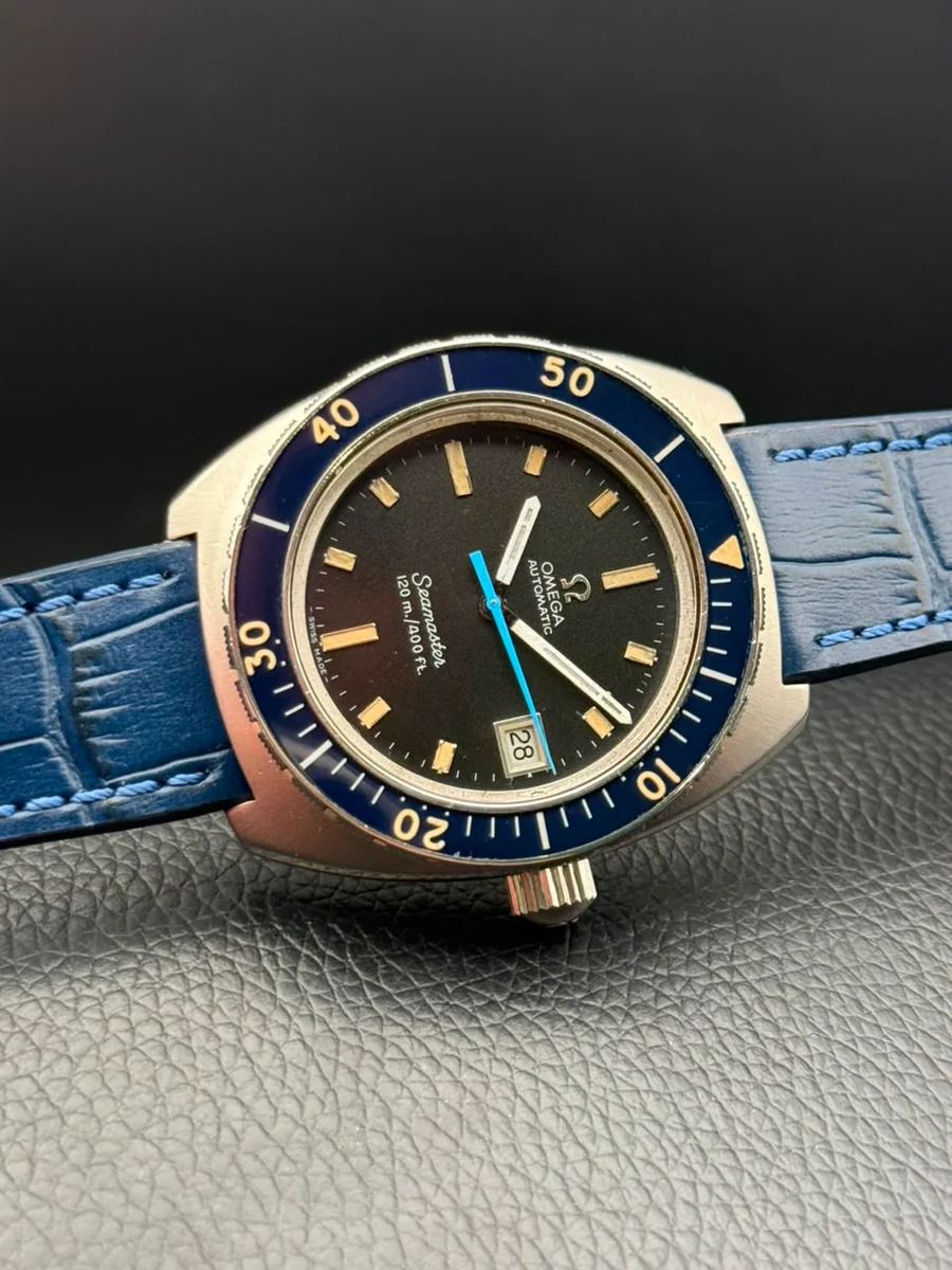 Omega Seamaster Automatic Ocean Dark Blue Navy Leather - Image 3