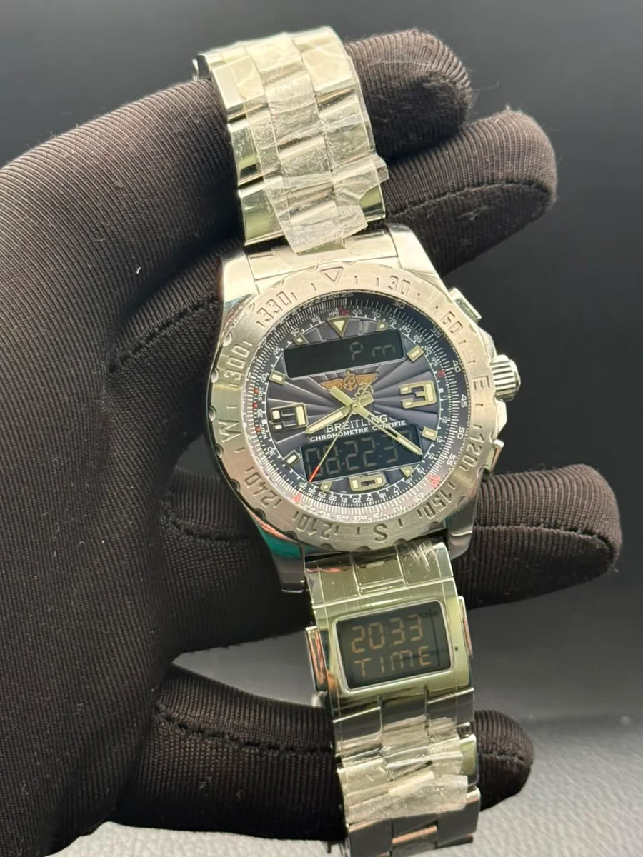 Breitling Airwolf 43.5mm Two Time Zone Double Watch Original Stickers - Image 2