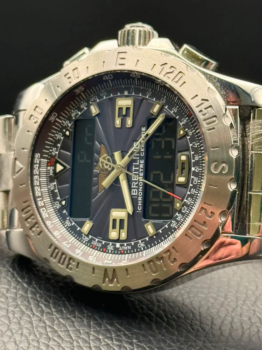 Breitling Airwolf 43.5mm Two Time Zone Double Watch Original Stickers - Image 4