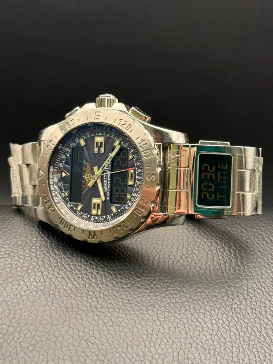 Breitling Airwolf 43.5mm Two Time Zone Double Watch Original Stickers - Image 3