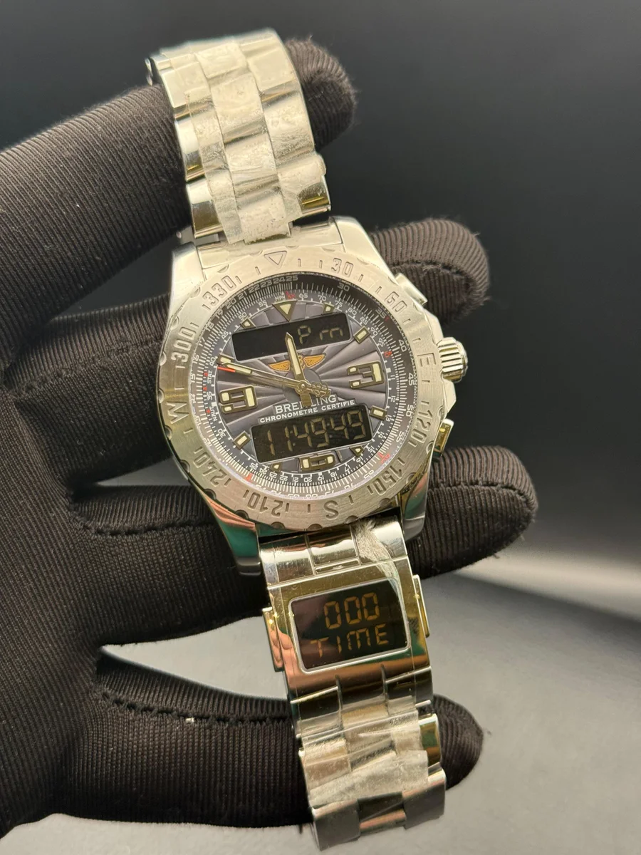 Breitling Airwolf 43.5mm Two Time Zone Double Watch Original Stickers - Image 8