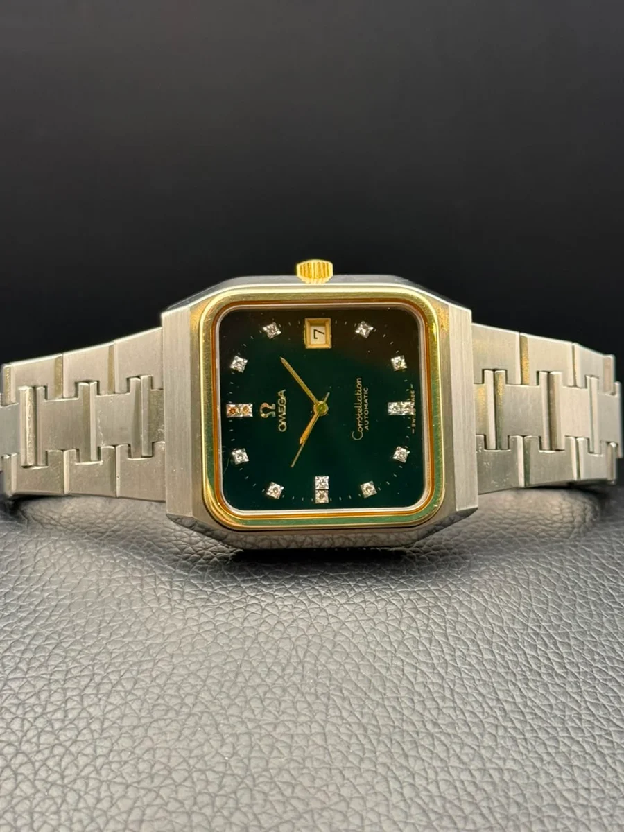 Omega Constellation Automatic Vintage Steel Gold Black Diamond Dial - Image 3