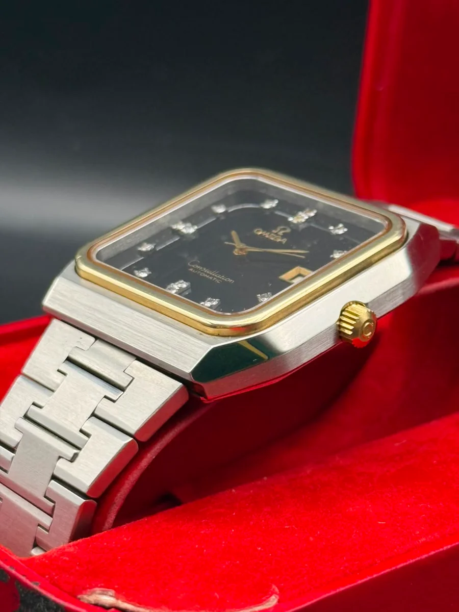 Omega Constellation Automatic Vintage Steel Gold Black Diamond Dial - Image 12