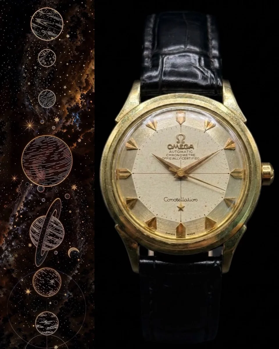 Omega Constellation Chronometer Vintage 1970s Gold Steel