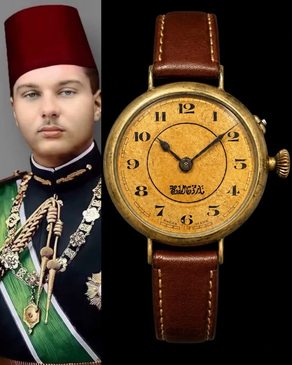 Rare King Farouk Era Palestine Battlefield Visit 1948 Pocket Watch