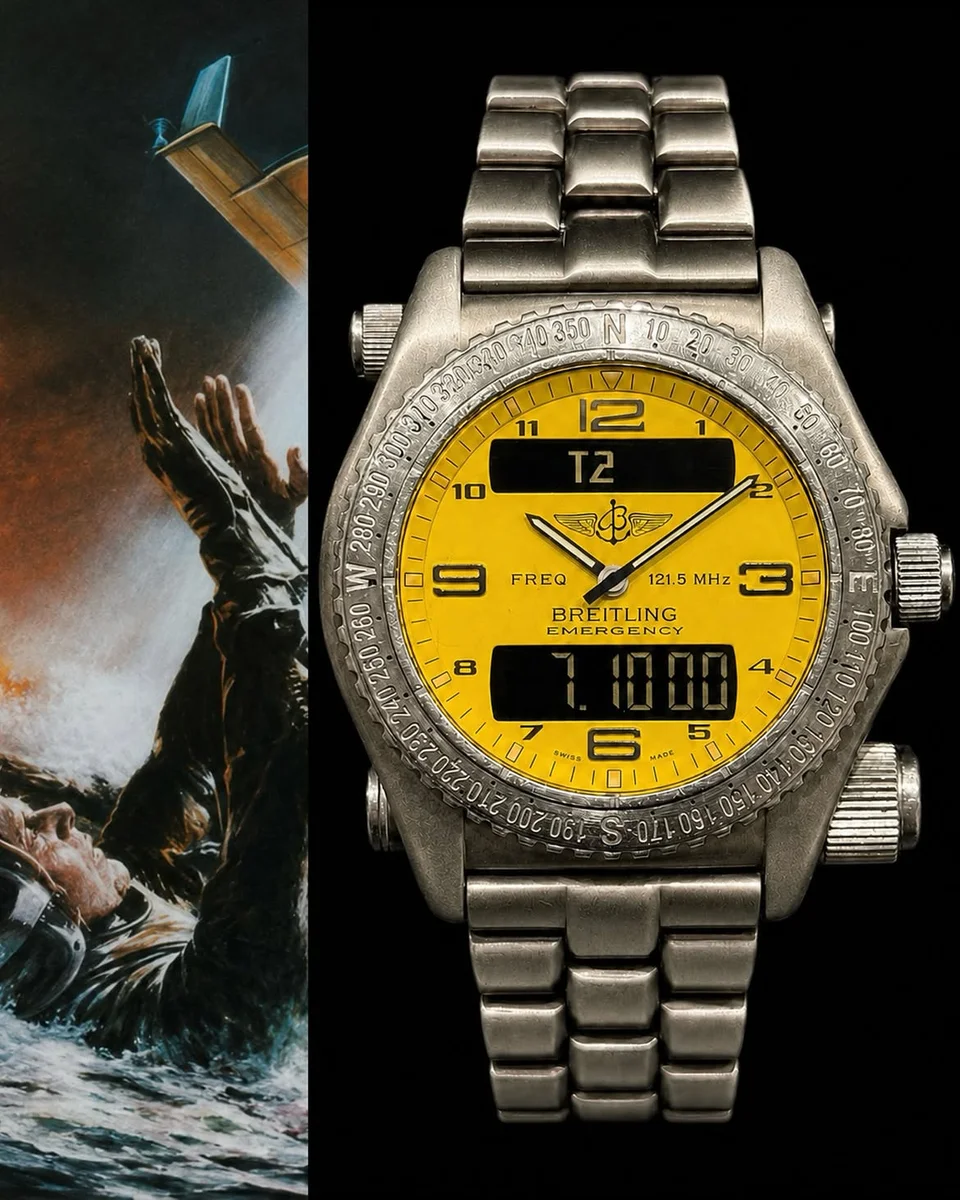 Breitling Emergency Yellow Rare Titanium Full Set