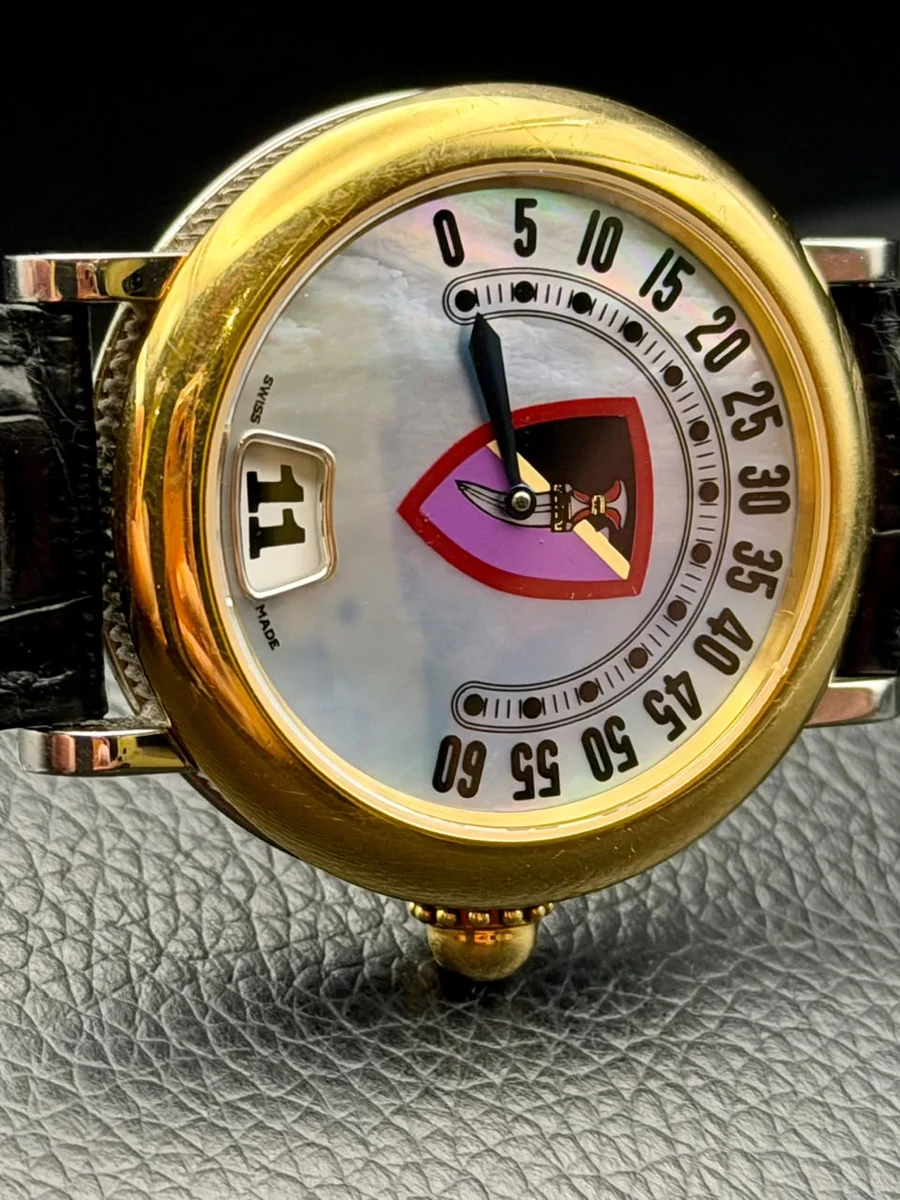 Gerald Genta Ultra Rare UAE Special Forces 1990s Jumping Hour complication - Image 3