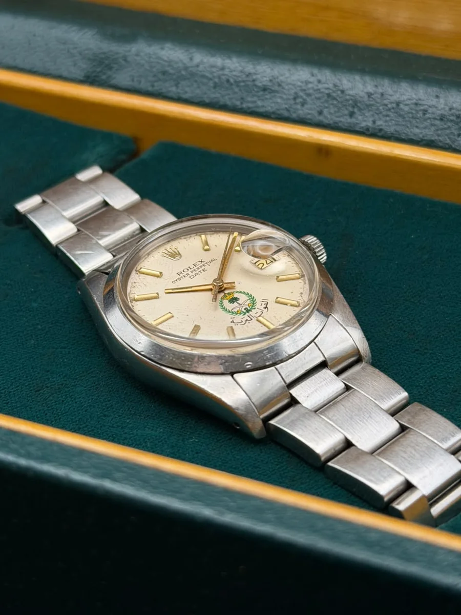 Rolex 1500 Date First Edition Saudi Arabia 1970 Landing Forces RARE - Image 2