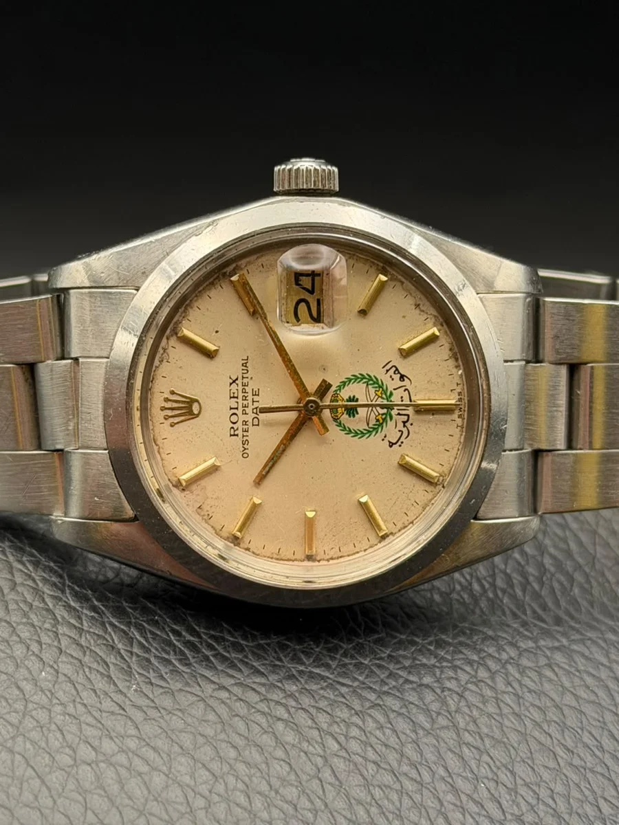 Rolex 1500 Date First Edition Saudi Arabia 1970 Landing Forces RARE - Image 4