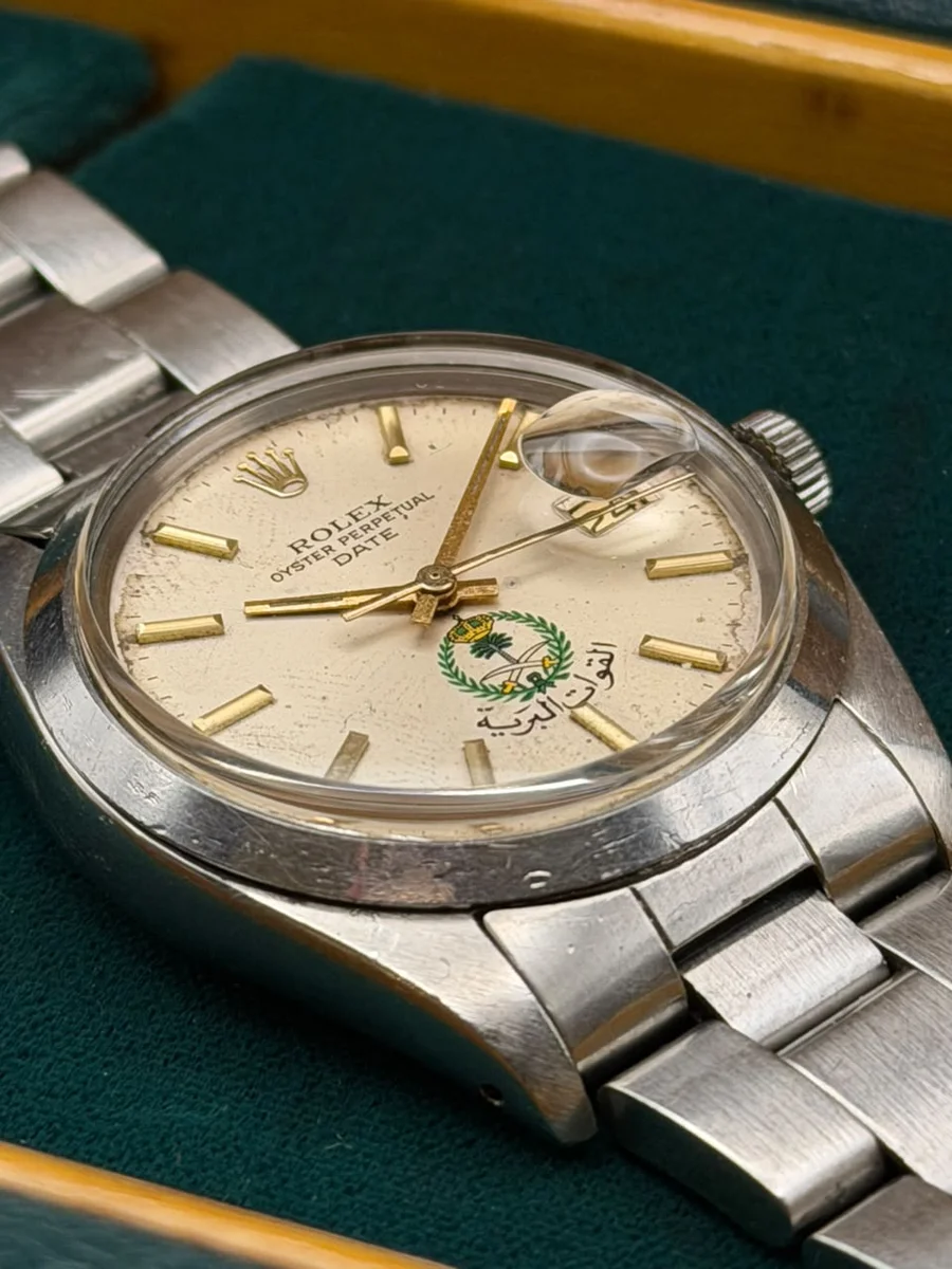 Rolex 1500 Date First Edition Saudi Arabia 1970 Landing Forces RARE - Image 5