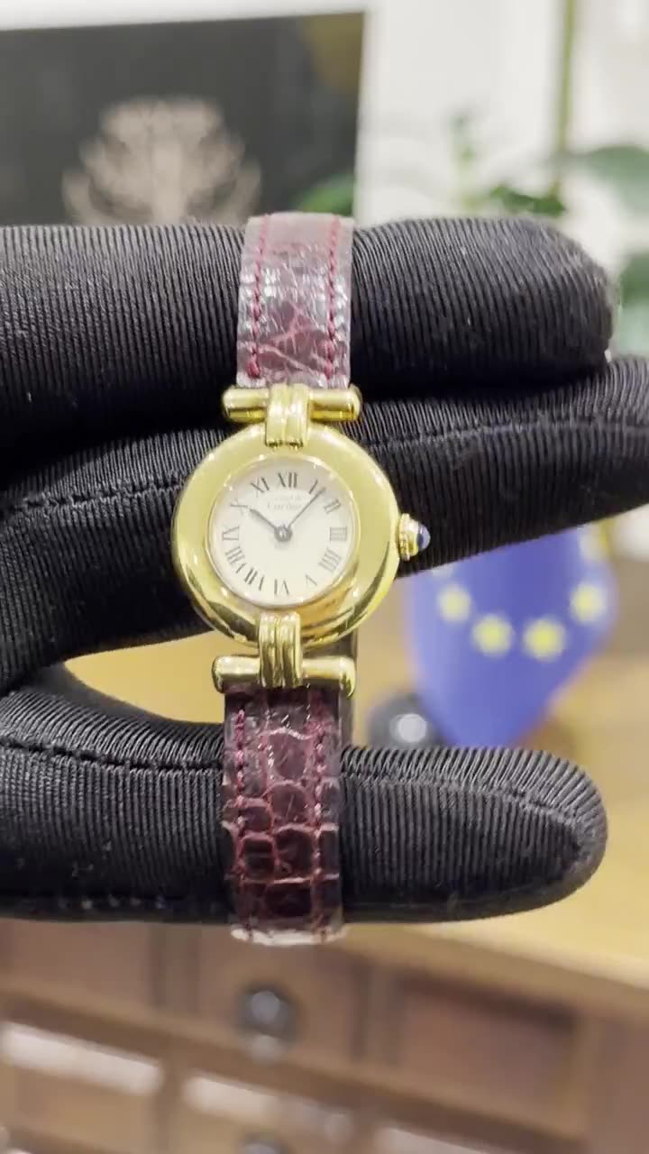 Cartier Must de Colisée 1990s Classic 26 mm 925 Silver - video