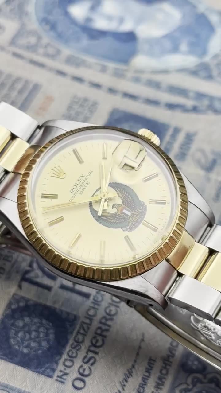Rolex Datejust Special Edition UAE Armed Forces 1990 RARE - video
