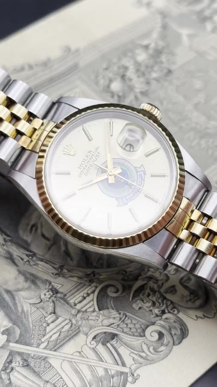 Rolex Date just 2000s 36mm Special Edition Saudi Armed Forces - video