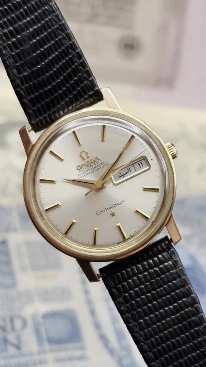 Omega Constellation Chronometer Arabic Calendar Edition 1970s - video