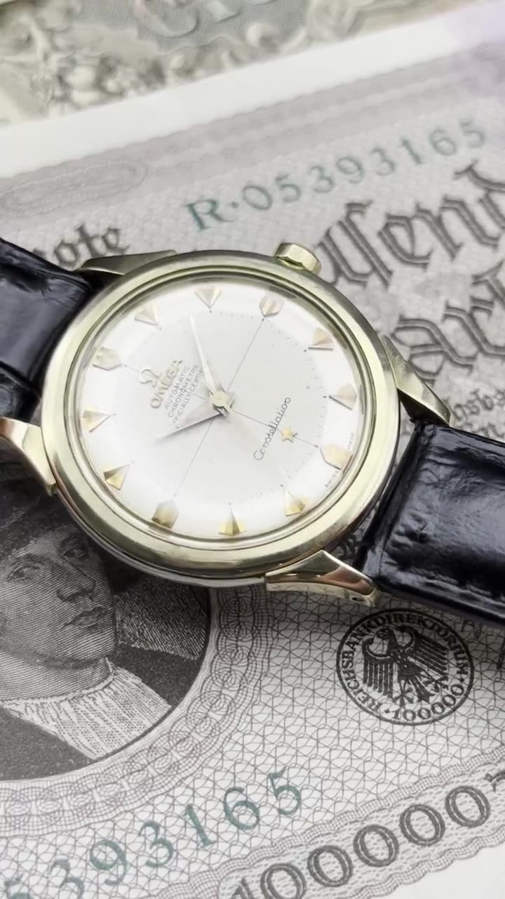 Omega Constellation Chronometer Vintage 1970s Gold Steel - video