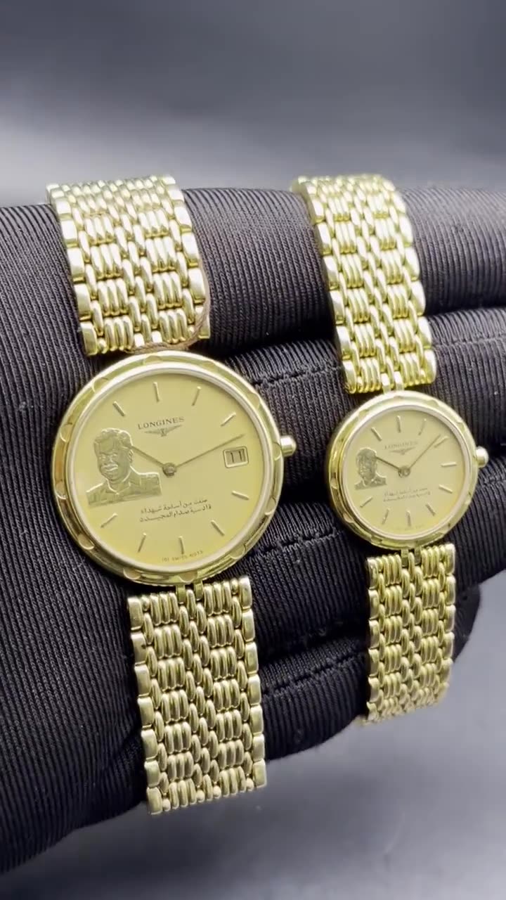 Longines Rare Set Iraq 1985  President Saddam Hussein - video