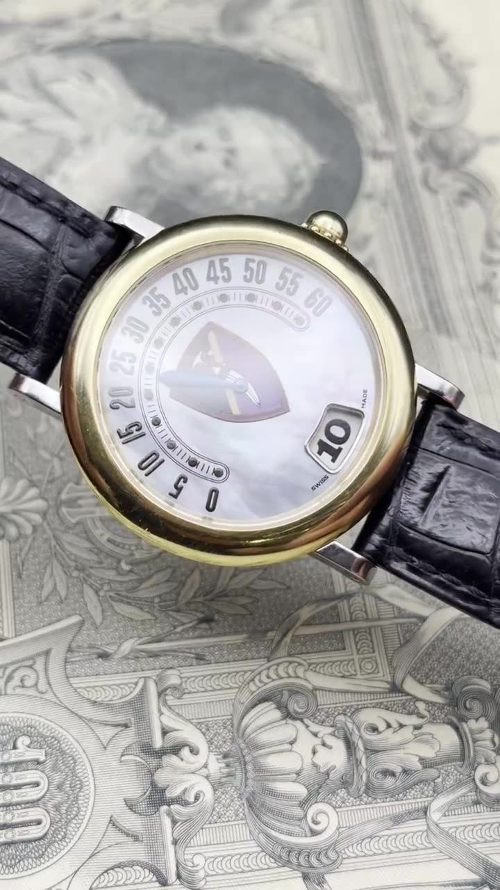 Gerald Genta Ultra Rare UAE Special Forces 1990s Jumping Hour complication - video