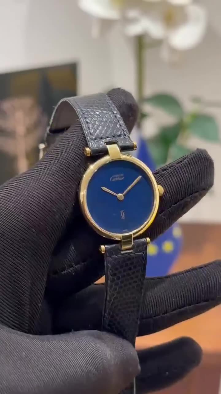 Cartier Must de Cartier Vintage Quartz Deep Blue - video