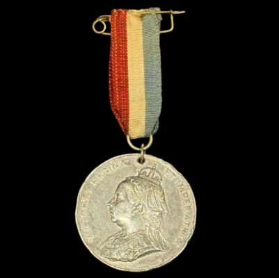 Rare Queen Victoria Regina 1897 Commemorative Medal Fine Silver - Authentic Vintage Watch