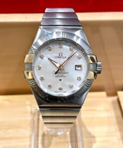 Preowned Omega Constellation Co Axil Mother of Pearl Diamonds
