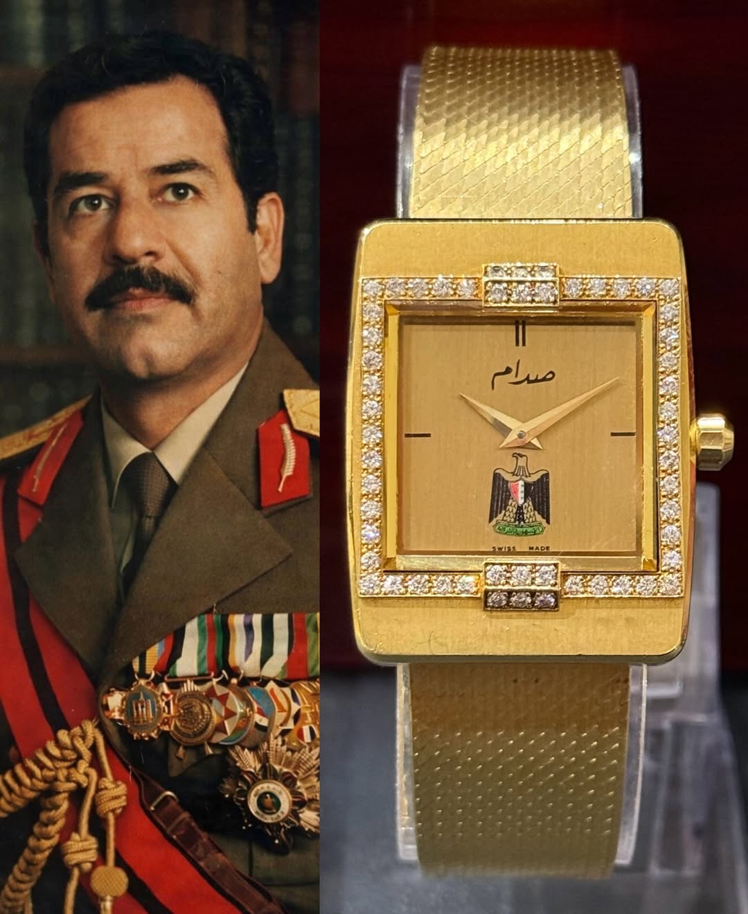 1980 Century RARE Preowned President Saddam Hussein Full Gold