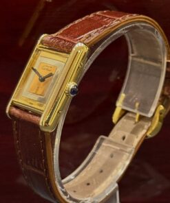Alternative view of Rare 1981 Cartier Tank 925 Mori Ceramic Leather
