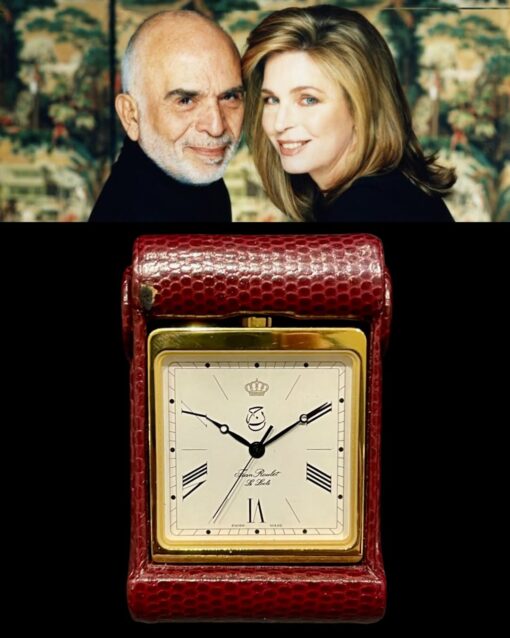 1990 Rare Desk Clock Finest Royal Rarities King Hussain Queen Noor