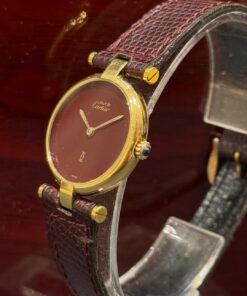 Alternative view of Cartier Vendome 1980 Classic Red Cartier Dial Rare