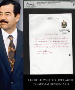 Rare Historical Masterpiece President Saddam Hussein