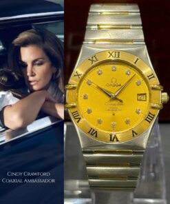 Omega Co-Axial Constellation Gold Steel Diamonds