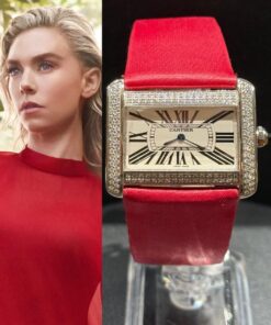 Rare Divan Tank By Cartier - Timeless Geometry Framed In Diamonds.