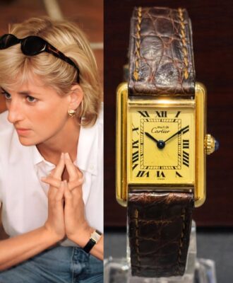 Rare Cartier Tank Ivory Large 1980 925 Silver GP Leather - Authentic Vintage Watch